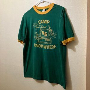 Stranger Things 'Camp Know Where' Green Graphic Costume T-Shirt Size Adult Large